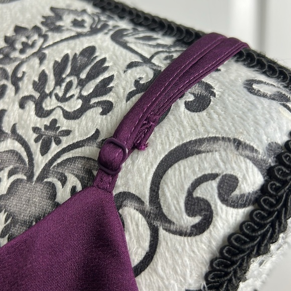 Express Deep Purple Camisole Top XS Adjustable Straps Stretch Back - Picture 5 of 7